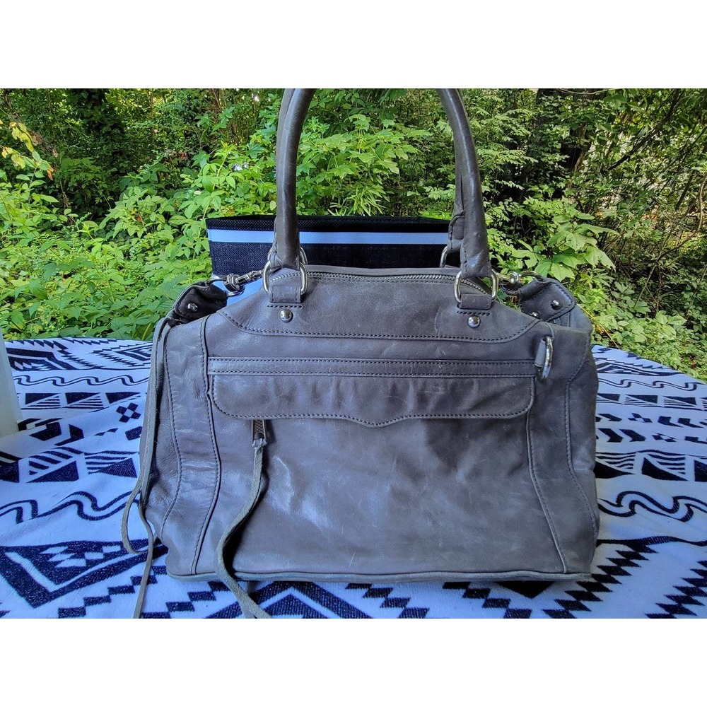 Rebecca Minkoff Morning After Mab Shoulder Bag in Grey.  Leather.